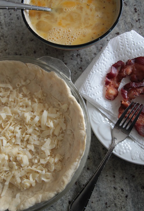 bacon cheddar yeast crust quiche 1