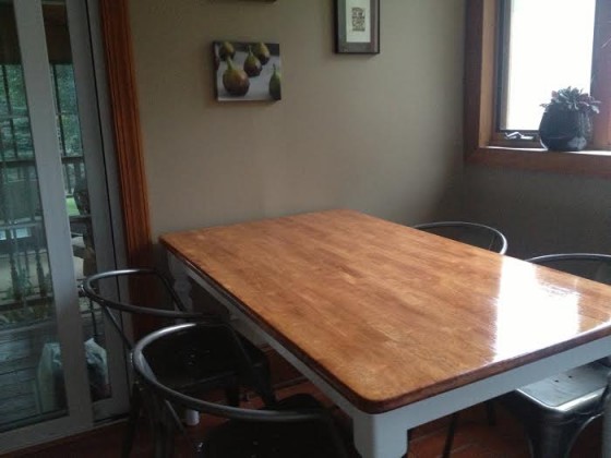 refinished kitchen table