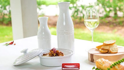 le creuset wine and cheese collection